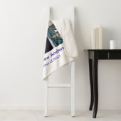 Graduation photo name class of 20XX blue simple bo Sherpadecke (Beispiel)