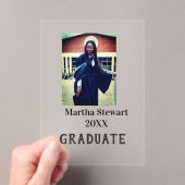Graduation photo name year class university simple acryleinladungen (Insitu (Handheld))