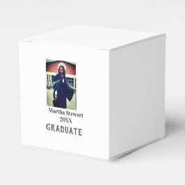 Graduation photo name year class university simple geschenkschachtel