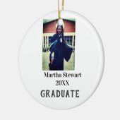 Graduation photo name year class university simple keramik ornament (Links)