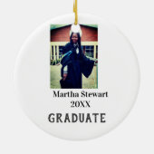 Graduation photo name year class university simple keramik ornament (Hinten)