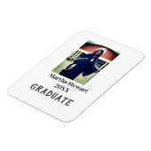 Graduation photo name year class university simple magnet (Linke Seite)