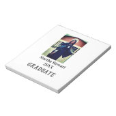 Graduation photo name year class university simple notizblock (Rotiert)