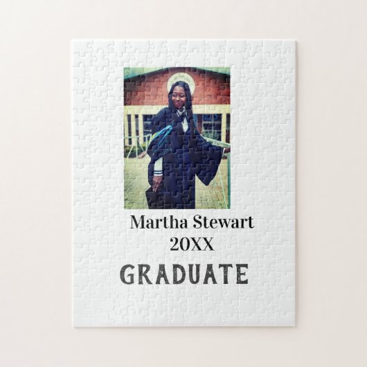 Graduation photo name year class university simple puzzle (Vertikal)