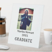 Graduation photo name year class university simple sockelschild (In Situ)