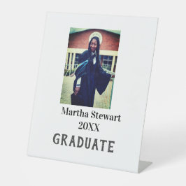 Graduation photo name year class university simple sockelschild