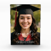 Graduation Photo Sign Celebrate the Graduate Fotoblock (Vorderseite)