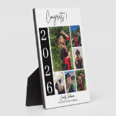 Graduation Photo Tabletop Sign Custom Class 2026 Fotoplatte (Seite)
