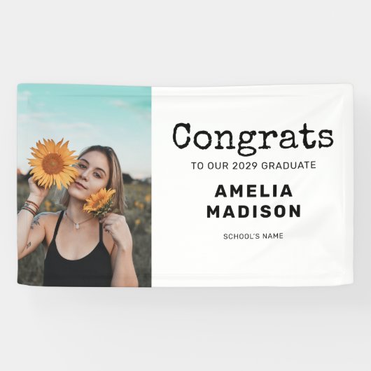 Graduation Photo Vintage Banner (Horizontal)