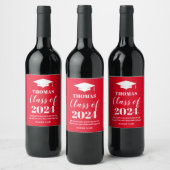 Graduation red wine label weinetikett (Flaschen)