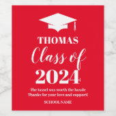 Graduation red wine label weinetikett (Einzelnes Label)