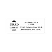 Graduation Return Address Label Gummistempel (Prägung)
