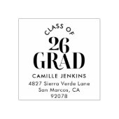 Graduation Return Address Stamp Class of 2026 Gummistempel (Prägung)