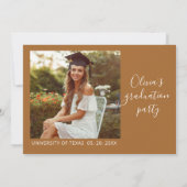 Graduation Save the Date QR Code | Boho Pampass (Rückseite)