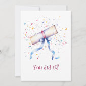 Graduation Scroll and Ribbon You Did It (Vorderseite)