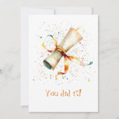 Graduation Scroll and Ribbon You Did It (Vorderseite)