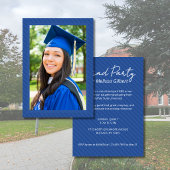 Graduation Striped Cap Gown Celebration Party Einladung