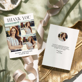 Graduation Thank you Photo Collage Modern Class Dankeskarte