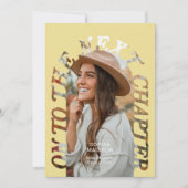 Graduation To The Next Chapter Arch Photo Citrus Einladung (Vorderseite)