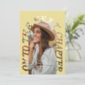 Graduation To The Next Chapter Arch Photo Citrus Einladung (Stehend Vorderseite)