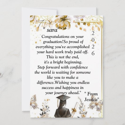  Graduation- Universal Design for all ages Einladung (Vorderseite)