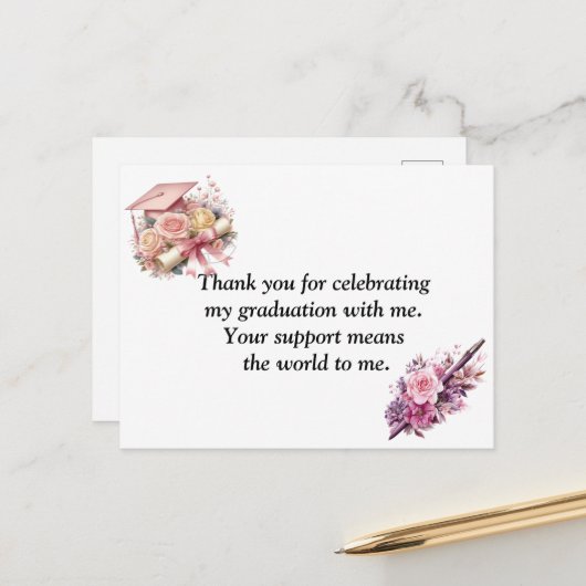  Graduation- Universal Design for all ages Postkarte (Vorderseite/Rückseite Beispiel)