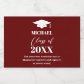 Graduation wine label schaumweinetikett (Einzelnes Label)