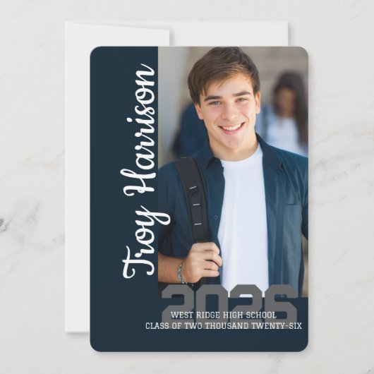 Graduation with several photo collage einladung (Vorderseite)