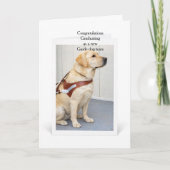 Graduation Yellow Labrador New Guide Dog Team Karte (Vorderseite)