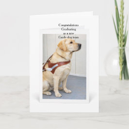 Graduation Yellow Labrador New Guide Dog Team Karte