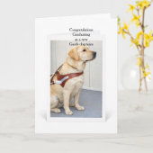 Graduation Yellow Labrador New Guide Dog Team Karte (Gelbe Blume)