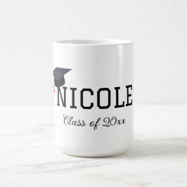 Graduationsgrenze mit Name und Klasse des Jahres Kaffeetasse