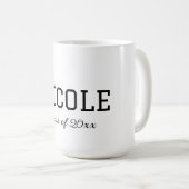 Graduationsgrenze mit Name und Klasse des Jahres Kaffeetasse (VorderseiteRechts)