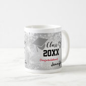 Graduationskap, Class Year 20XX Party Silver Kaffeetasse (VorderseiteRechts)