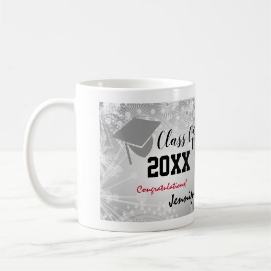 Graduationskap, Class Year 20XX Party Silver Kaffeetasse (Links)