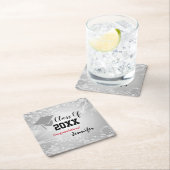 Graduationskap, Class Year 20XX Party Silver Rechteckiger Pappuntersetzer (Vor Ort)