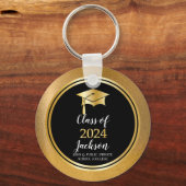 Graduationskappe mit Tassel-Klasse 2024 Schlüssela Schlüsselanhänger (Vorderseite)