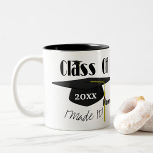 Graduationskappe und Tassel I machte es Niedlich Zweifarbige Tasse