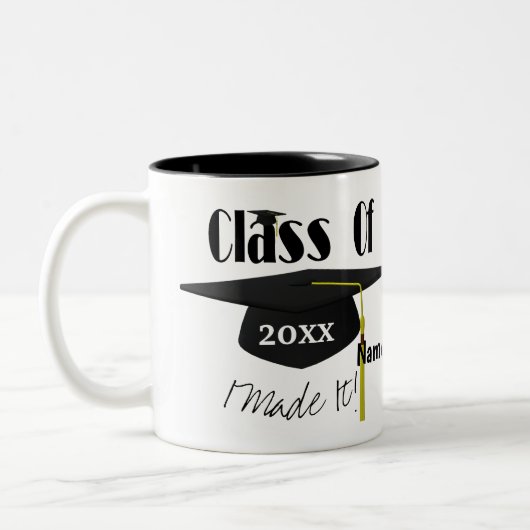 Graduationskappe und Tassel I machte es Niedlich Zweifarbige Tasse (Links)