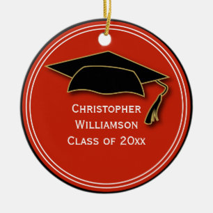 Graduationsklasse der Keepake School Orange Keramik Ornament