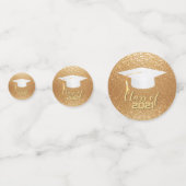 Graduationsobergrenze - Klasse 20XX - Gold-Glitzer Konfetti (Rückseiten)