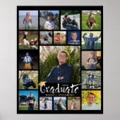 Graduationspartei 19 Foto Display Brush Typografie Poster (Vorne)