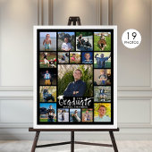 Graduationspartei 19 Foto Display Brush Typografie Poster
