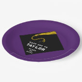 Graduationspartei 2025 Lila Pappteller (Schrägansicht)