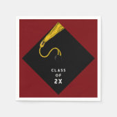 Graduationspartei 2025 Maroon Napkins Serviette (Vorderseite)