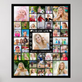 Graduationspartei 39 FotoCollage Personalisiert Poster (Vorne)