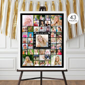 Graduationspartei 43 FotoCollage Personalisiert Poster