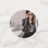 Graduationspartei 70er Orange und Rosa Konfetti (Klein Vorderseite)