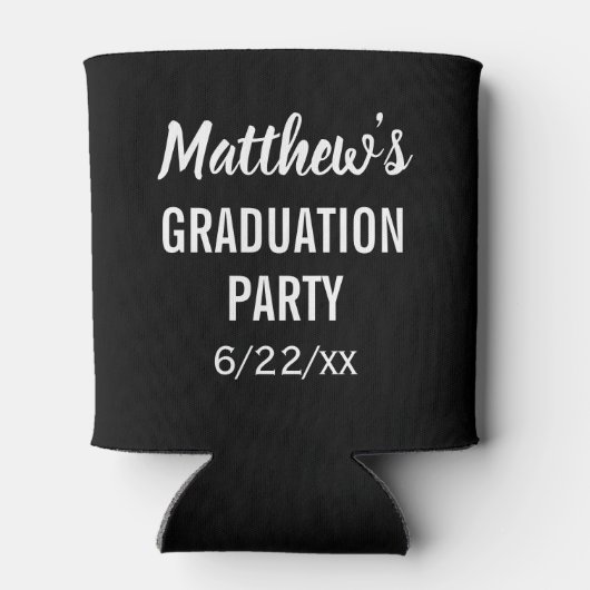 Graduationspartei befürwortet moderne Typografie Dosenkühler (Rückseite)