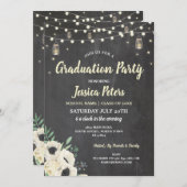 Graduationspartei Chalk Jars Chalk Firefites Einla Einladung (Vorne/Hinten)